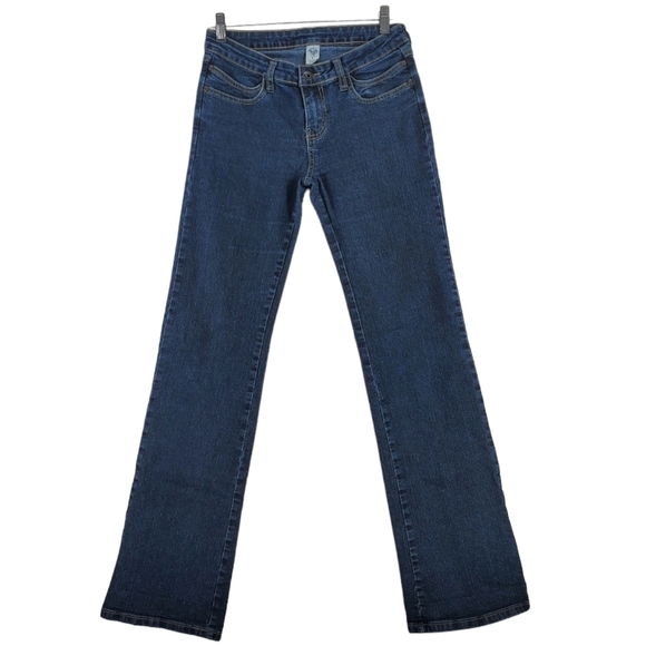 Prana Jeans Womens 8 Blue Bootcut Dark Blue Stretch Embroidered 27x32.5 - Picture 1 of 13